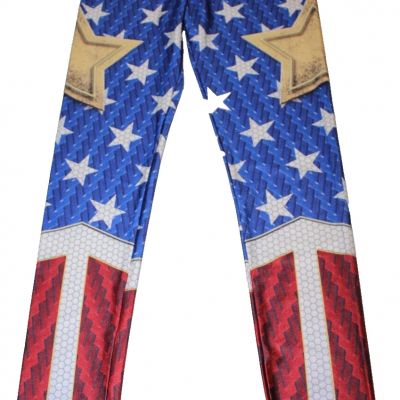 Superhero Leggings Wonder Woman Sleek Shiny Leggings Yoga & Pilates OSFM Stars